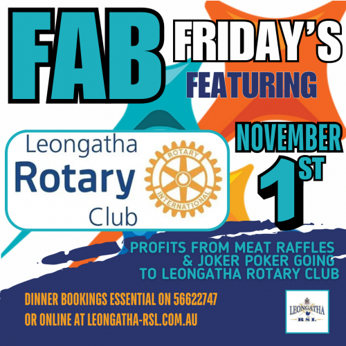 Fab Friday Leongatha Rotary Club