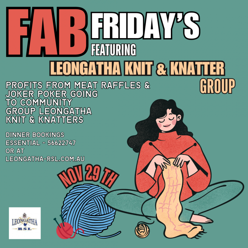 Fab Friday Leongatha Knit and Knatter Group