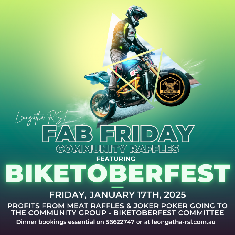 FAB Friday - Biketoberfest January 17th